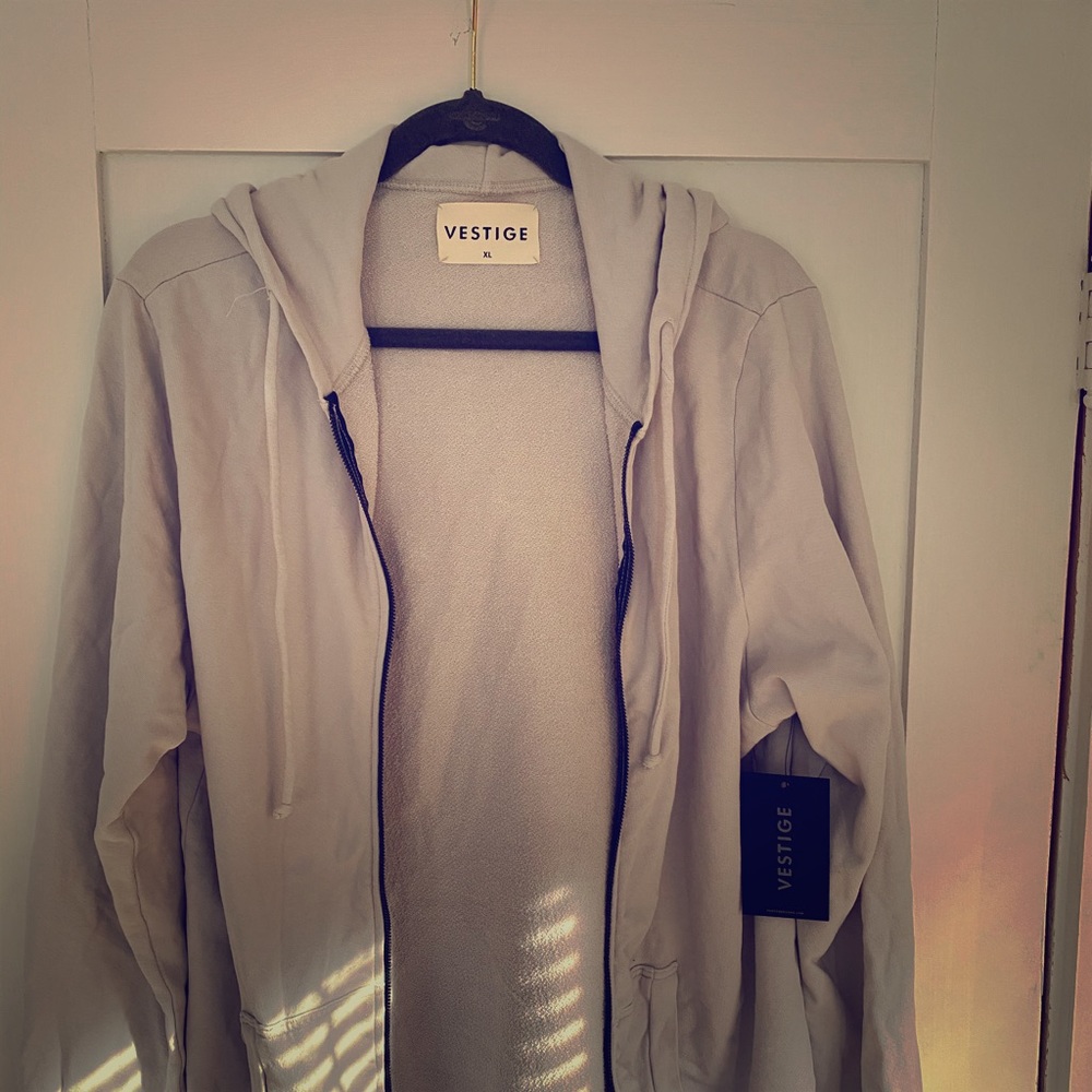New with tags Vestige Organic Cotton ZIP Up Hoodie